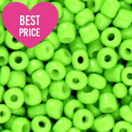 Glass seed beads 12/0 (2mm) Neon Lime Green