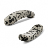 Natural stone connector Dalmatian Jasper Greige-Black