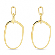 Stainless steel earrings / earpins irregular Gold