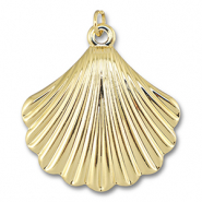 Brass TQ metal charms shell Gold