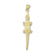 Brass TQ metal charms crocodile Gold