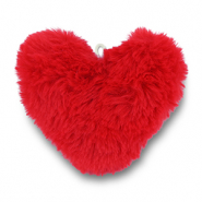 Statement charms pompom heart Red