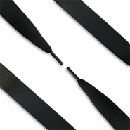 Trendy shoe laces satin Black