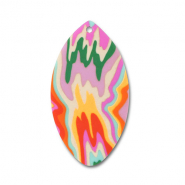 Polymer pendants leaf Multicolour