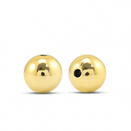 Metal-look beads round 8mm Gold Metallic