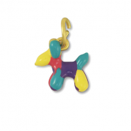 Metal charms balloon dog Multicolour-Gold