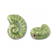 Beads ceramic shell Light Green