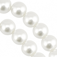 Glass pearls 14mm White