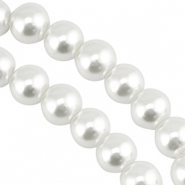Glass pearls 12mm White