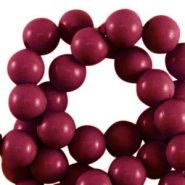 8 mm acrylic beads shiny Cherry Red