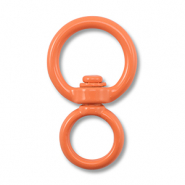 Colourful jewellery findings key chain round Orange