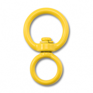 Colourful jewellery findings key chain round Yellow