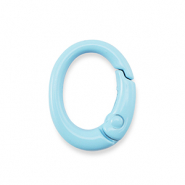 Colourful jewellery findings key chain oval Light Blue