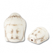 Beads Ceramic buddha Off White