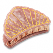 Hair accessories hair claw shell Vintage Pink-Gold