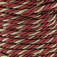 Trendy cord twisted 3mm Warm Red-Gold