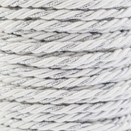 Trendy cord twisted 3mm White-Silver