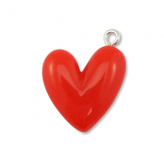 Resin pendants heart Red