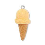 Resin pendants ice lolly Yellow-Light Brown