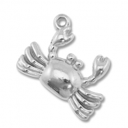 Stainless steel charms crab Silver