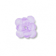 Top Faceted charms flower Transparent Lilac