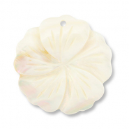 Shell pendants flower White (natural colour)