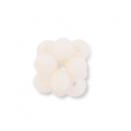 Top Faceted charms flower Nude Peach