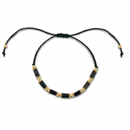 Ready-made Bracelets mixed beads Black-Gold