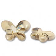 DQ greek ceramic beads butterfly Beige-Brown