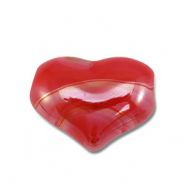 DQ greek ceramic beads heart Red