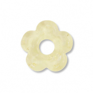 Glass beads flower Yellow