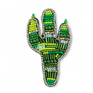 Brooches cactus Multicolour Green-Silver