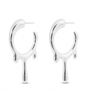 DQ European metal findings earrings Antique Silver (Nickelfree)