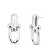 DQ European metal findings earrings Antique Silver (Nickelfree)