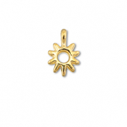 DQ European metal charms sun Gold (Nickelfree)