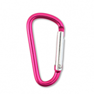 Colourful jewellery findings key chain Shiny Magenta Pink
