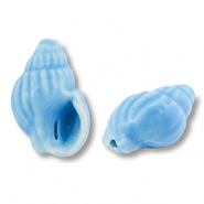 Beads ceramic whelk Blue