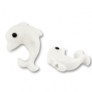 Beads ceramic dolphin White
