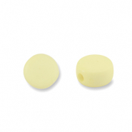 Acrylic beads disc Vanilla Yellow
