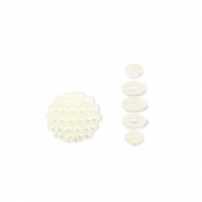Pearl-look acrylic beads Off White