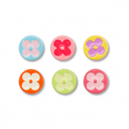 Metal beads enamel round Multicolour