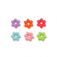 Metal beads enamel flower Multicolour