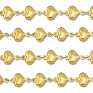 Stainless steel findings belcher chain heart Gold