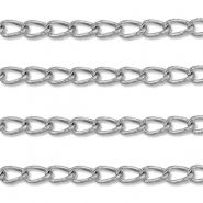 Stainless steel findings belcher chain link oval Silver