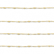 Stainless steel findings belcher chain rod with ball Gold