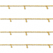 Stainless steel findings belcher chain with ball Gold