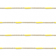 Stainless steel findings belcher chain with rod Gold-Yellow