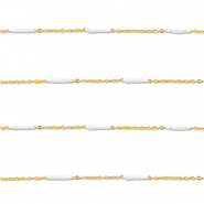 Stainless steel findings belcher chain with rod Gold-White