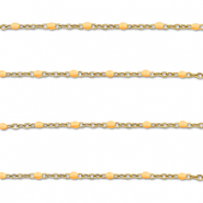 Stainless steel findings belcher chain 1mm Gold-Peach Orange