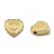 Stainless steel beads heart Eye of Providence Gold